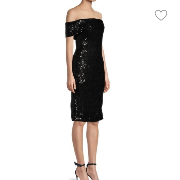 RENE RUIZ Black Sequin Dress - Picture 5 of 6